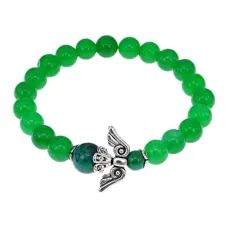 Браслет Ангел-хранитель, нефрит и хризоколла BSAE005