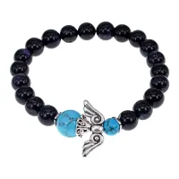 Браслет Ангел-хранитель, синий авантюрин и бирюза BSAE009