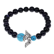 Браслет Ангел-хранитель, синий авантюрин и бирюза BSAE009