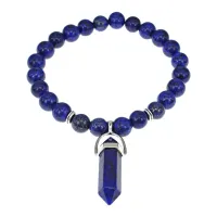 Браслет Кристалл, 8мм, лазурит BSBJE-002