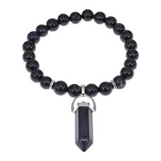 Браслет Кристалл, 8мм, синий авантюрин BSBJE-012