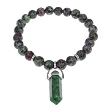 Браслет Кристалл, 8мм, цоизит BSBJE-013