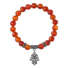 Браслет Хамса (от сглаза и зла), Сердолик BSPE-01-0001