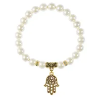 Браслет Хамса (от сглаза и зла), майорка белая BSPE-01-0001