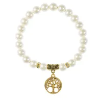 Браслет Дерево жизни (защита и развитие), майорка белая BSPE-01-0012