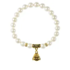 Браслет Бог богатства (изобилие и благополучие), майорка белая BSPE-01-0025