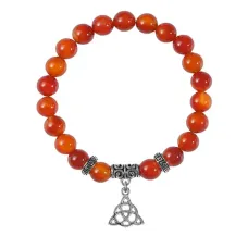 Браслет Трикветр (защита и гармония), Сердолик BSPE-01-0069
