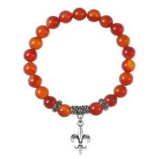 Браслет Королевская лилия (достоинство, власть, успех), Сердолик BSPE-01-04