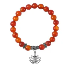 Браслет Лотос (гармония и развитие), Сердолик BSPE-01-2064