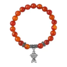 Браслет Золотая рыбка (исполнение желаний), Сердолик BSPE-01-27