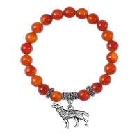 Браслет Волк (защита, сила, победа), Сердолик BSPE-01-28
