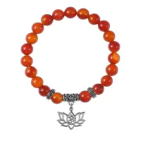 Браслет Лотос и Ом (гармония и развитие), Сердолик