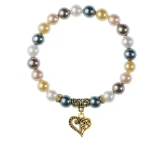 Браслет Сердце (Любовь и семейное счастье), майорка 5-цветная BSPE-02-0010