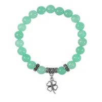 Браслет Клевер (удача, везение), Нефрит BSPE-02-0016