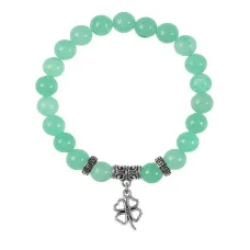 Браслет Клевер (удача, везение), Нефрит BSPE-02-0016