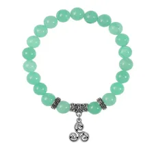 Браслет Трискель (защита и гармония), Нефрит BSPE-02-0036