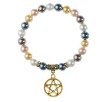 Браслет Пентаграмма (мощная защита от зла), майорка 5-цветная BSPE-02-0050