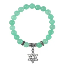 Браслет Звезда Давида (от сглаза и зла), Нефрит BSPE-02-02