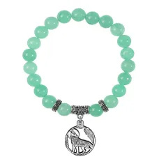 Браслет Волк (защита, сила, победа), Нефрит BSPE-02-07