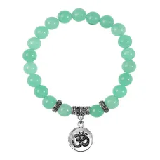 Браслет Ом (защита и духовное развитие), Нефрит BSPE-02-18