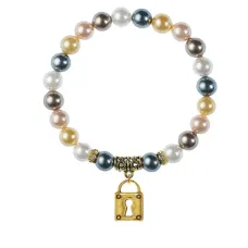 Браслет Замок (на счастье и любовь), майорка 5-цветная BSPE-02-2040