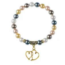 Браслет Два сердца (любовь и семейное счастье), майорка 5-цветная BSPE-02-2042