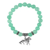 Браслет Лев (храбрость, власть, благосостояние), Нефрит BSPE-02-2073