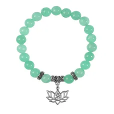 Браслет Лотос и Ом (гармония и развитие), Нефрит