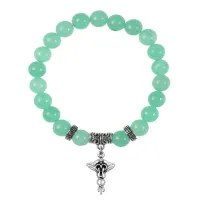 Браслет Кадуцей (здоровье, бизнес, гармония), Нефрит BSPE-02-33