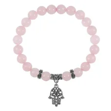 Браслет Хамса (от сглаза и зла), Розовый кварц BSPE-03-0001