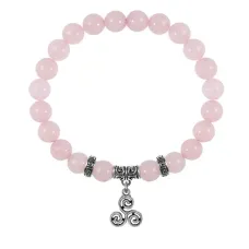 Браслет Трискель (защита и гармония), Розовый кварц BSPE-03-0036