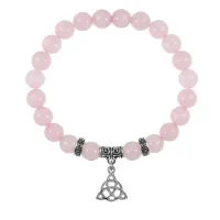 Браслет Трикветр (защита и гармония), Розовый кварц BSPE-03-0069