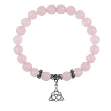 Браслет Трикветр (защита и гармония), Розовый кварц BSPE-03-0069