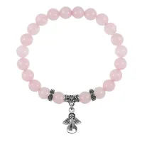 Браслет Ангел-хранитель (защита), Розовый кварц BSPE-03-17