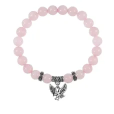 Браслет Орел (защита, сила, победа), Розовый кварц BSPE-03-24