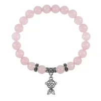 Браслет Золотая рыбка (исполнение желаний), Розовый кварц BSPE-03-27