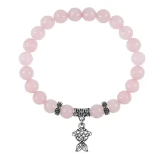 Браслет Золотая рыбка (исполнение желаний), Розовый кварц BSPE-03-27