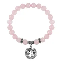 Браслет Подкова (Счастье), Розовый кварц BSPE-03-31