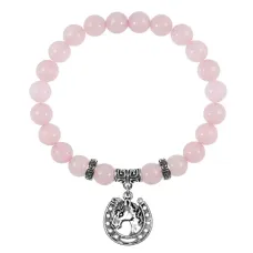 Браслет Подкова (Счастье), Розовый кварц BSPE-03-31