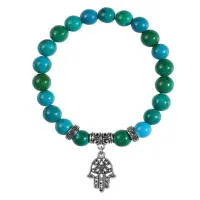 Браслет Хамса (от сглаза и зла), Хризоколла BSPE-04-0001