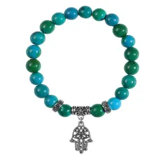 Браслет Хамса (от сглаза и зла), Хризоколла BSPE-04-0001