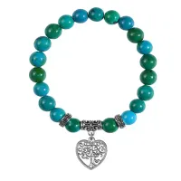 Браслет Дерево любви (любовь, семья), Хризоколла BSPE-04-06