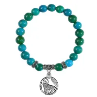 Браслет Волк (защита, сила, победа), Хризоколла BSPE-04-07
