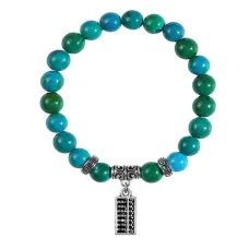 Браслет Счеты (богатство), Хризоколла BSPE-04-21