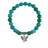 Браслет Орел (защита, сила, победа), Хризоколла BSPE-04-24