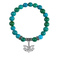 Браслет Лотос и Ом (гармония и развитие), Хризоколла