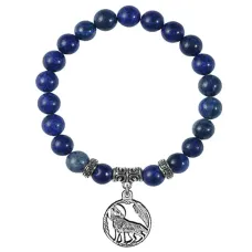Браслет Волк (защита, сила, победа), Лазурит BSPE-06-07