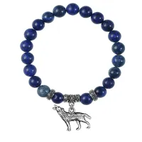 Браслет Волк (защита, сила, победа), Лазурит