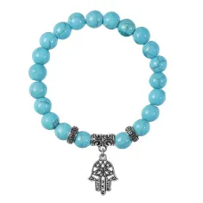 Браслет Хамса (от сглаза и зла), Бирюза BSPE-07-0001