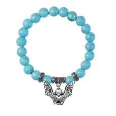 Браслет Летучая мышь (защита, счастье, успех), Бирюза BSPE-07-12